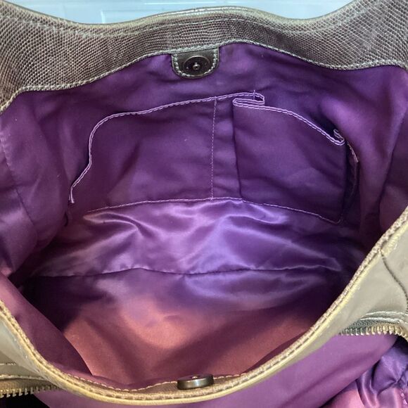 Coach Maggie Madison Metallic Leather Hobo Shoulder Bag HTF - Picture 15 of 16